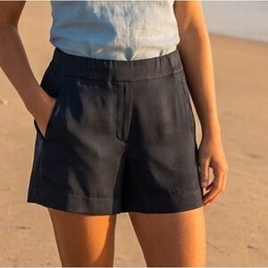 Kit and Ace Navy Silk Shorts 2